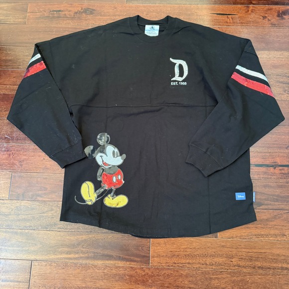 Disney Tops - Disneyland Spirit Jersey Mickey Mouse Sequin Black Large NWT Disney Parks